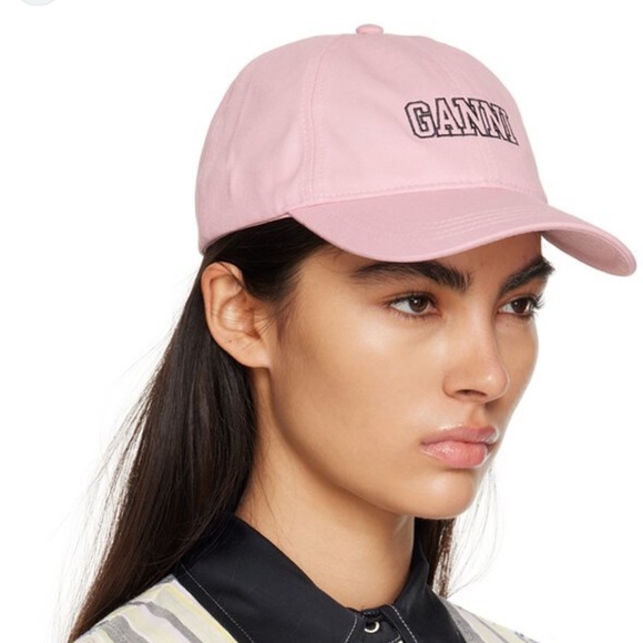 GANNI Light Pink Baseball Hat NWT - Picture 2 of 9